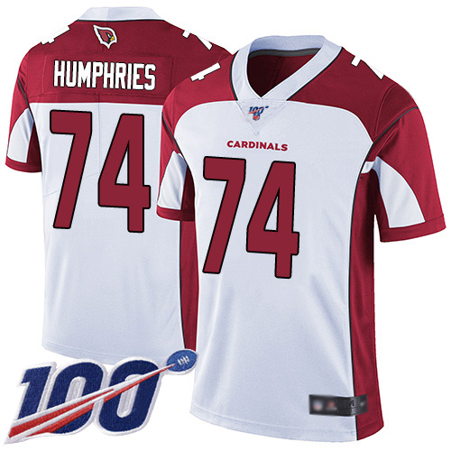 Arizona Cardinals Limited White Men D.J. Humphries Road Jersey NFL Football #74 100th Season Vapor Untouchable